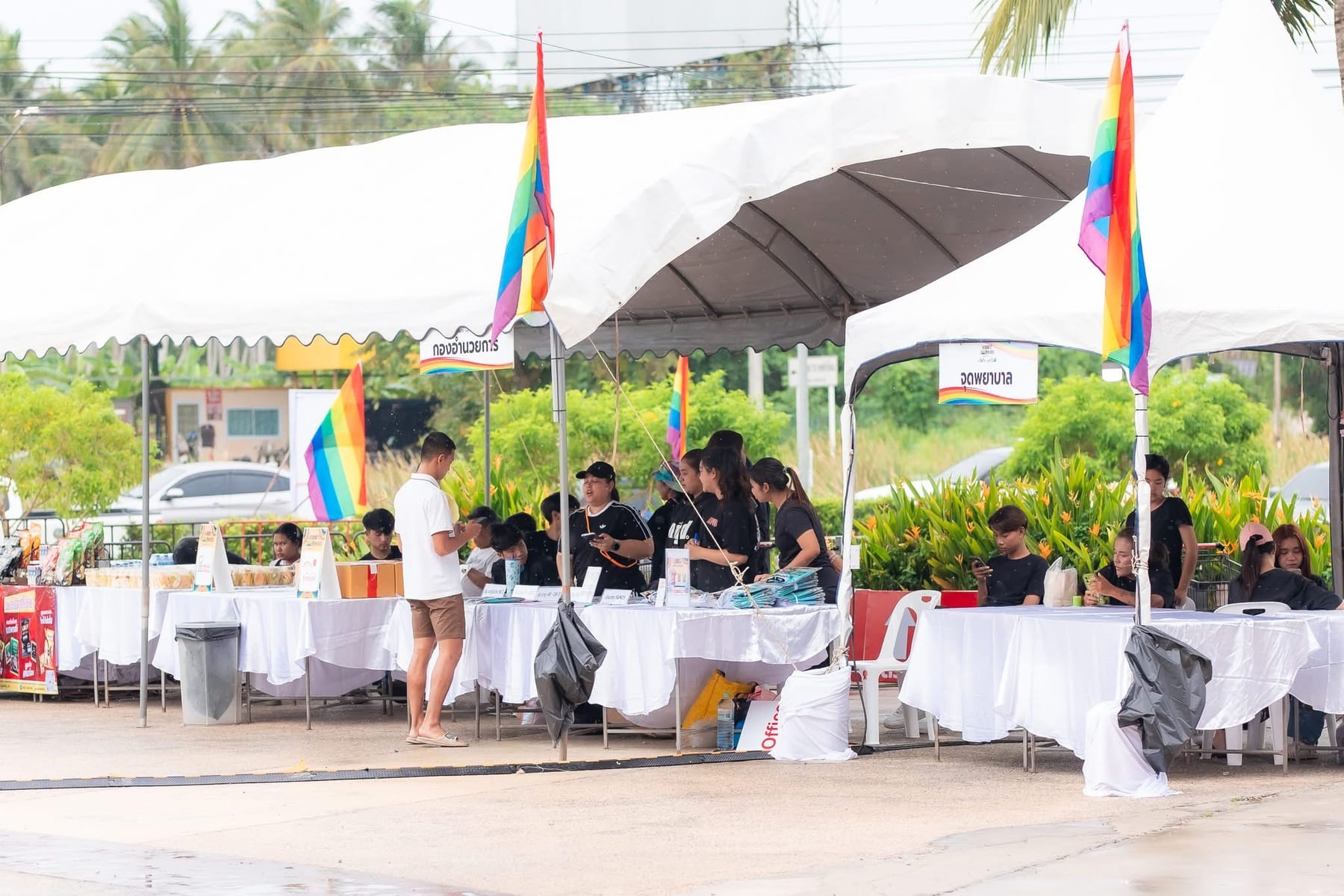 กองอำนวยการและจุดพยาบาลภายในงาน